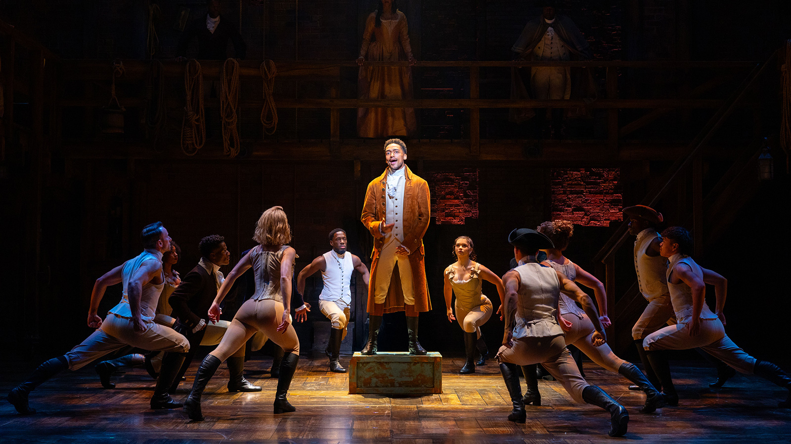 Hamilton London Cast. Production photography by Danny Kaan