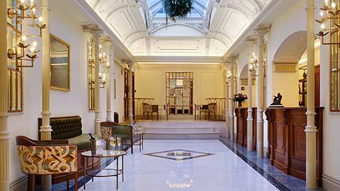 An interior view of the Sprague Terrace, Shaftesbury Avenue, London.